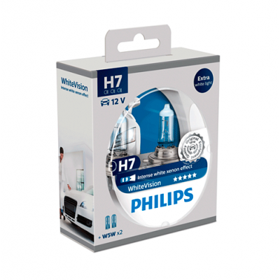 Галогеновые лампы Philips White Vision H7